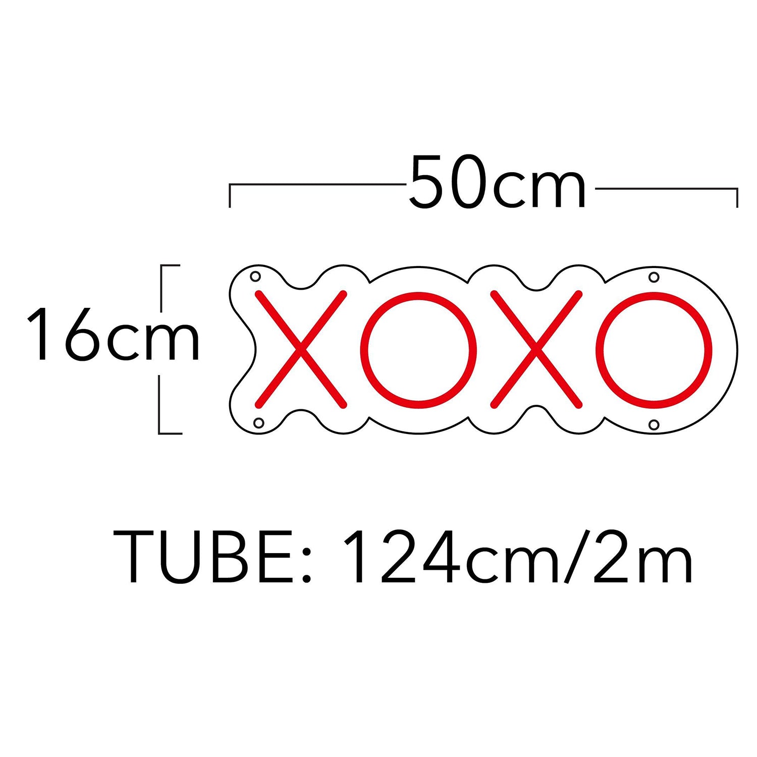 Xoxo Red Cute Curved Led Neon Sign For Indoor Fashion Decor | Shineneon