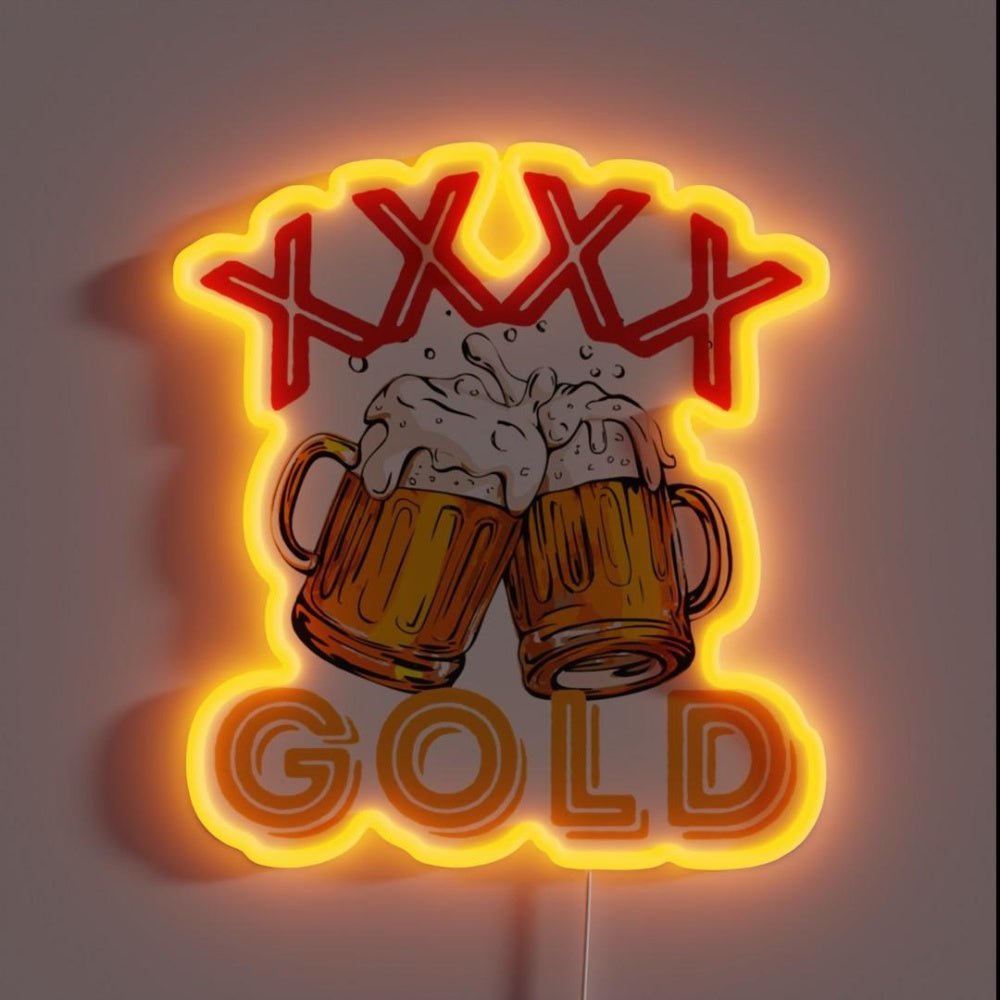 Xxxx Gold Australian Beer Rgb Led Neon Sign - Shineneon
