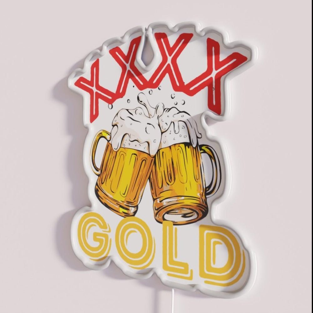 Xxxx Gold Australian Beer Rgb Led Neon Sign - Shineneon