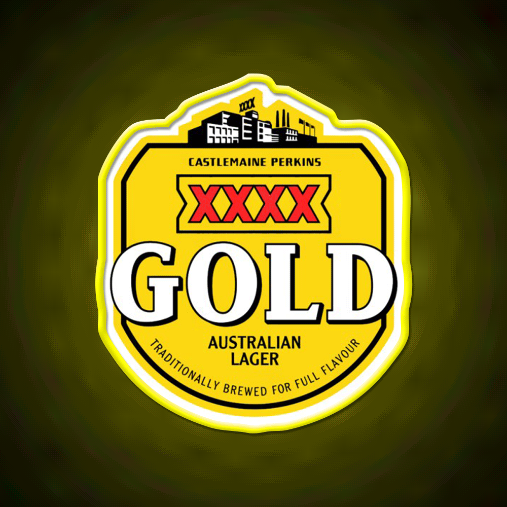 Xxxx Gold Logo Beer Bar Decor Led Neon Sign Rgb Color - Custom LED neon sign front view