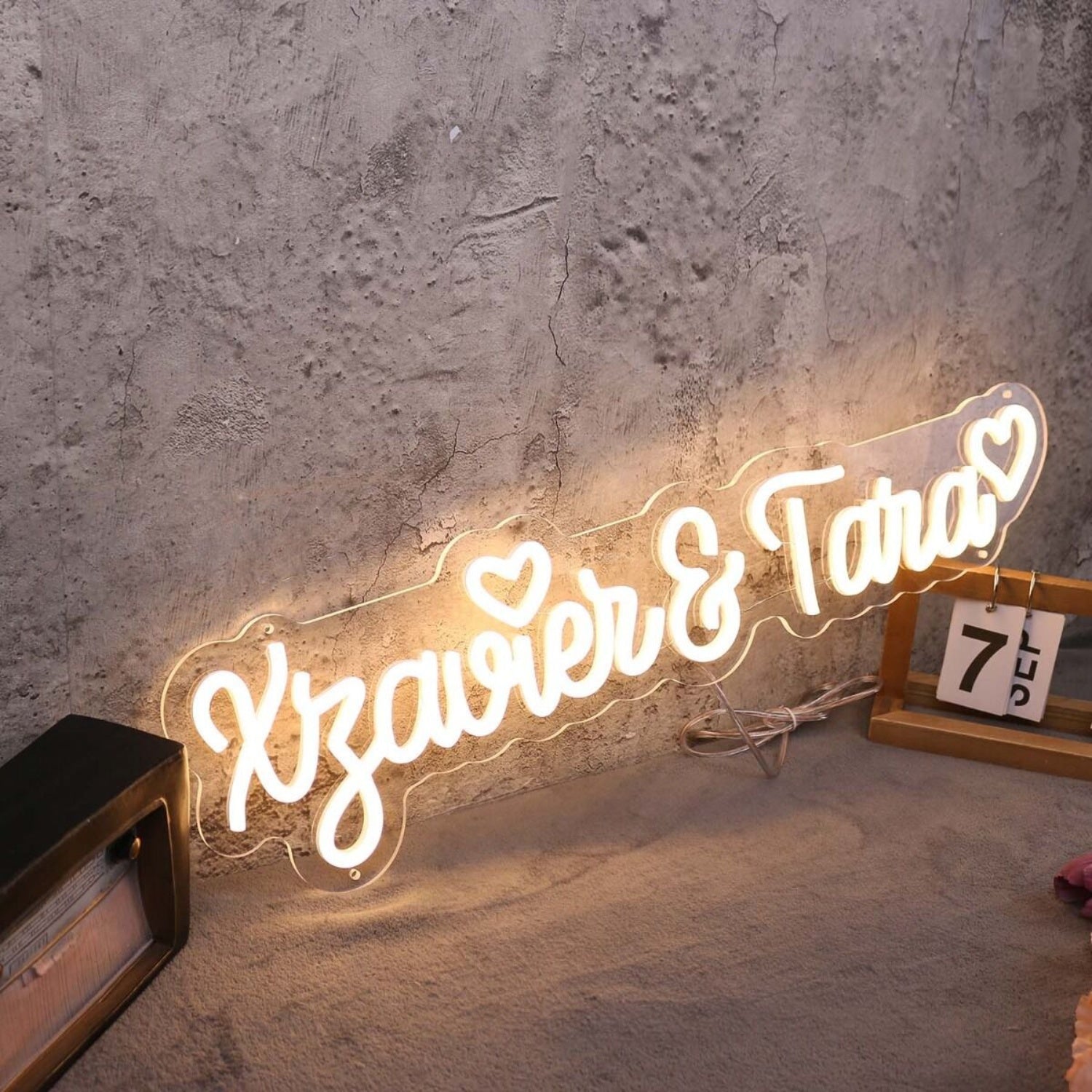 Xyavier And Tara Yellow Led Neon Sign - Shineneon