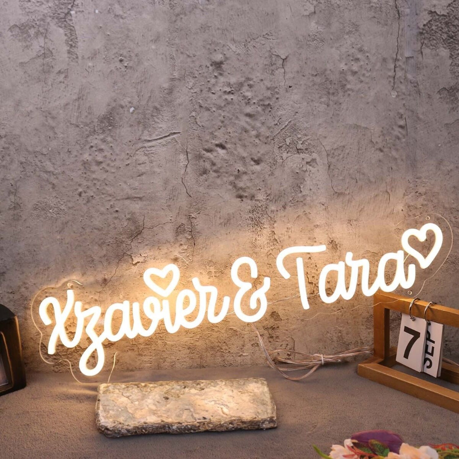 Xyavier And Tara Yellow Led Neon Sign - Shineneon