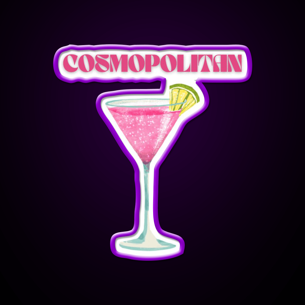 Y2K Cosmopolitan Danish Pastel Cocktail Bar Decor Led Neon Sign Rgb Color - Shineneon