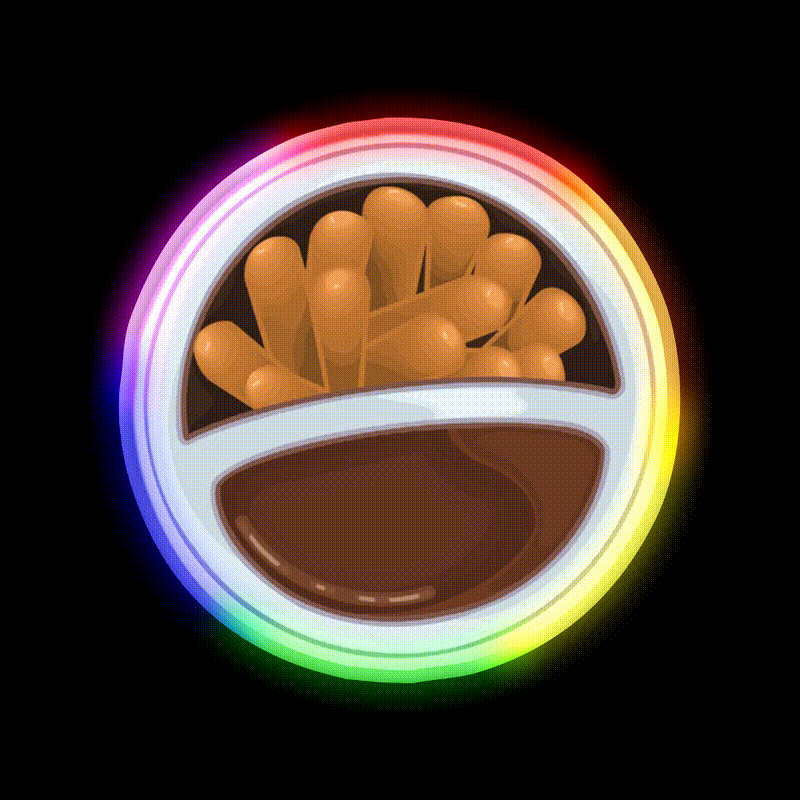 Yan Yan Japanese Snack Food Led Neon Sign Rgb Color - LED neon sign close-up detail
