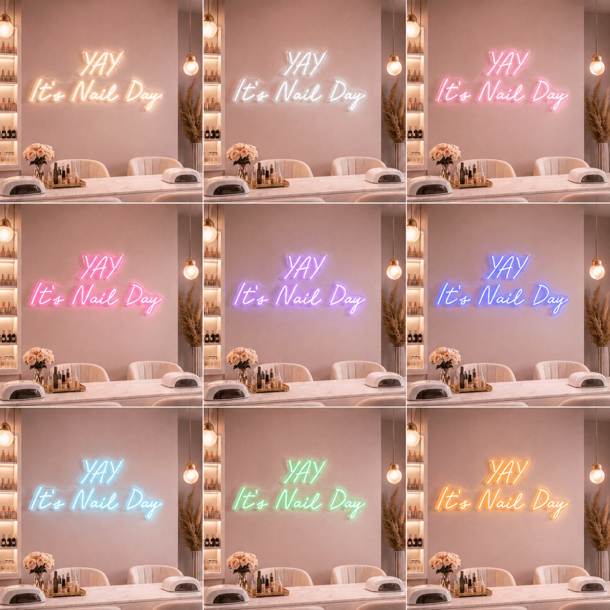 Yay It's Nail Day LED Neon Sign - Shineneon
