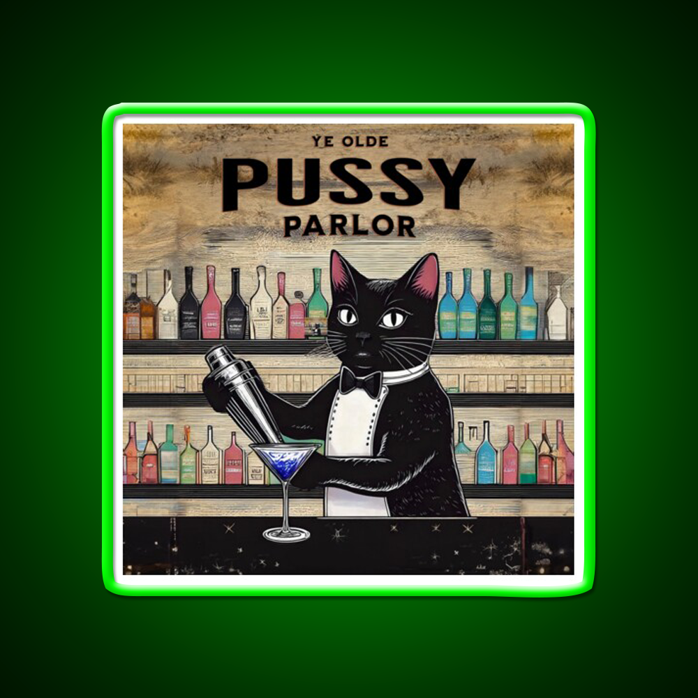 Ye Olde Pussy Parlor Man Cave Bar Led Neon Sign - LED neon sign view 8