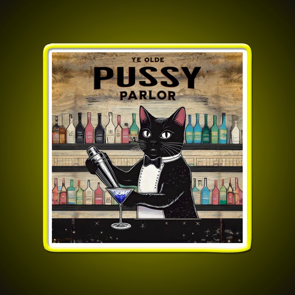 Ye Olde Pussy Parlor Man Cave Bar Led Neon Sign