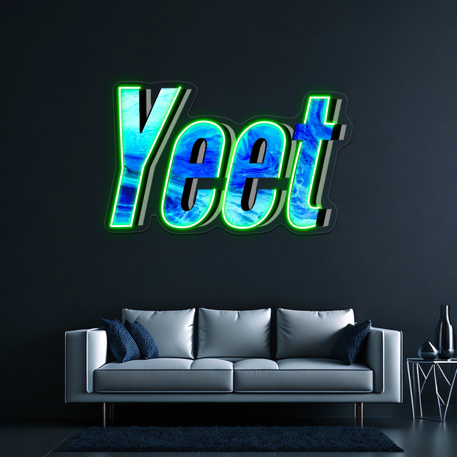 Yeet But Blue Wall Artwork Neon Signs | Shineneon
