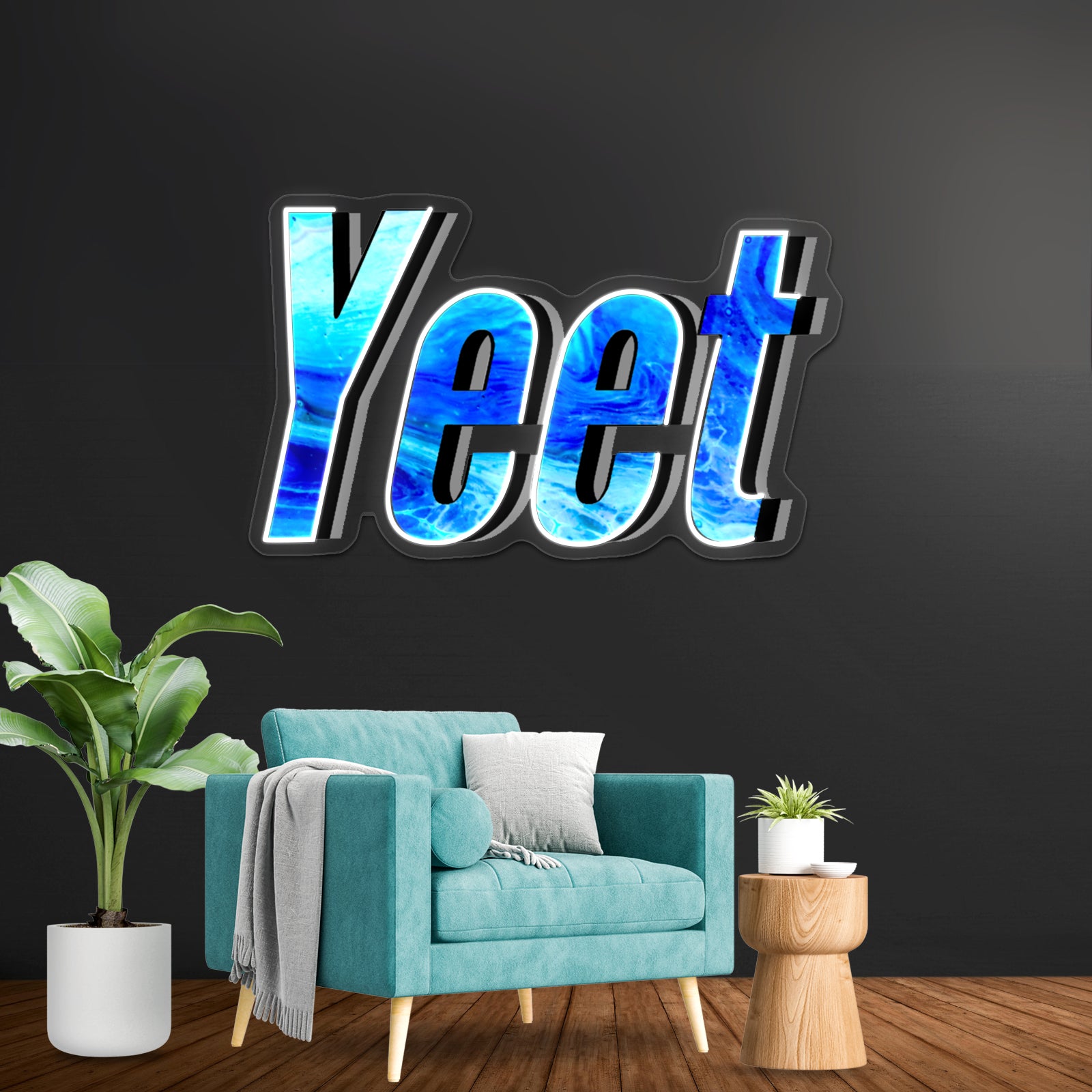 Yeet But Blue Wall Artwork Neon Signs | Shineneon