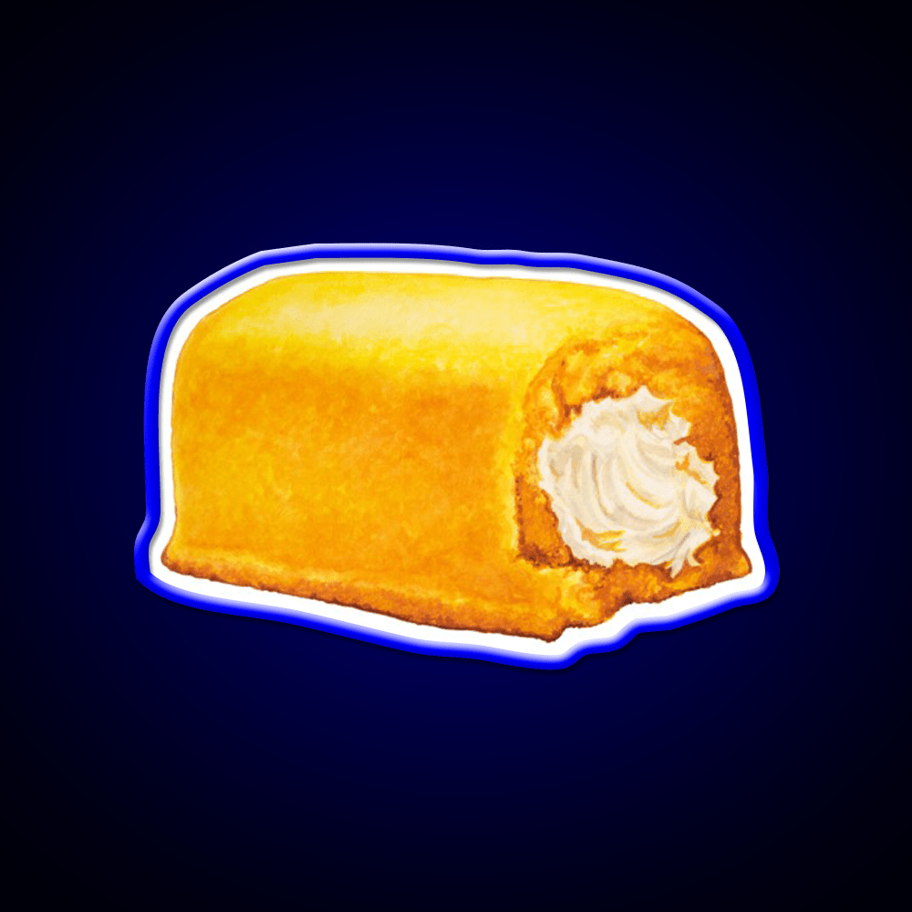 Yellow American Snack Cake Pattern Snack Food Led Neon Sign Rgb Color - Shineneon