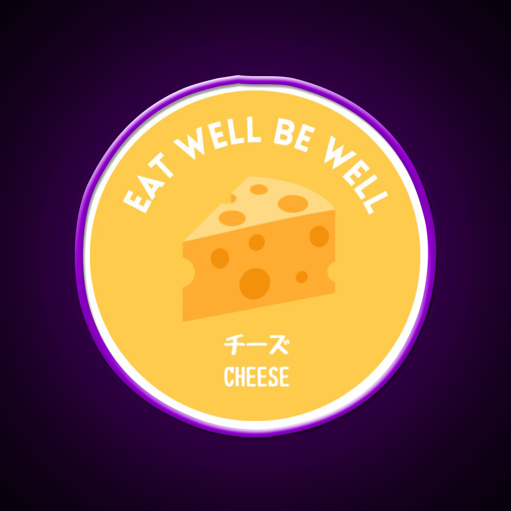 Yellow Cheese Japanese Snack Healthy Food Snack Food Led Neon Sign Rgb Color - Shineneon