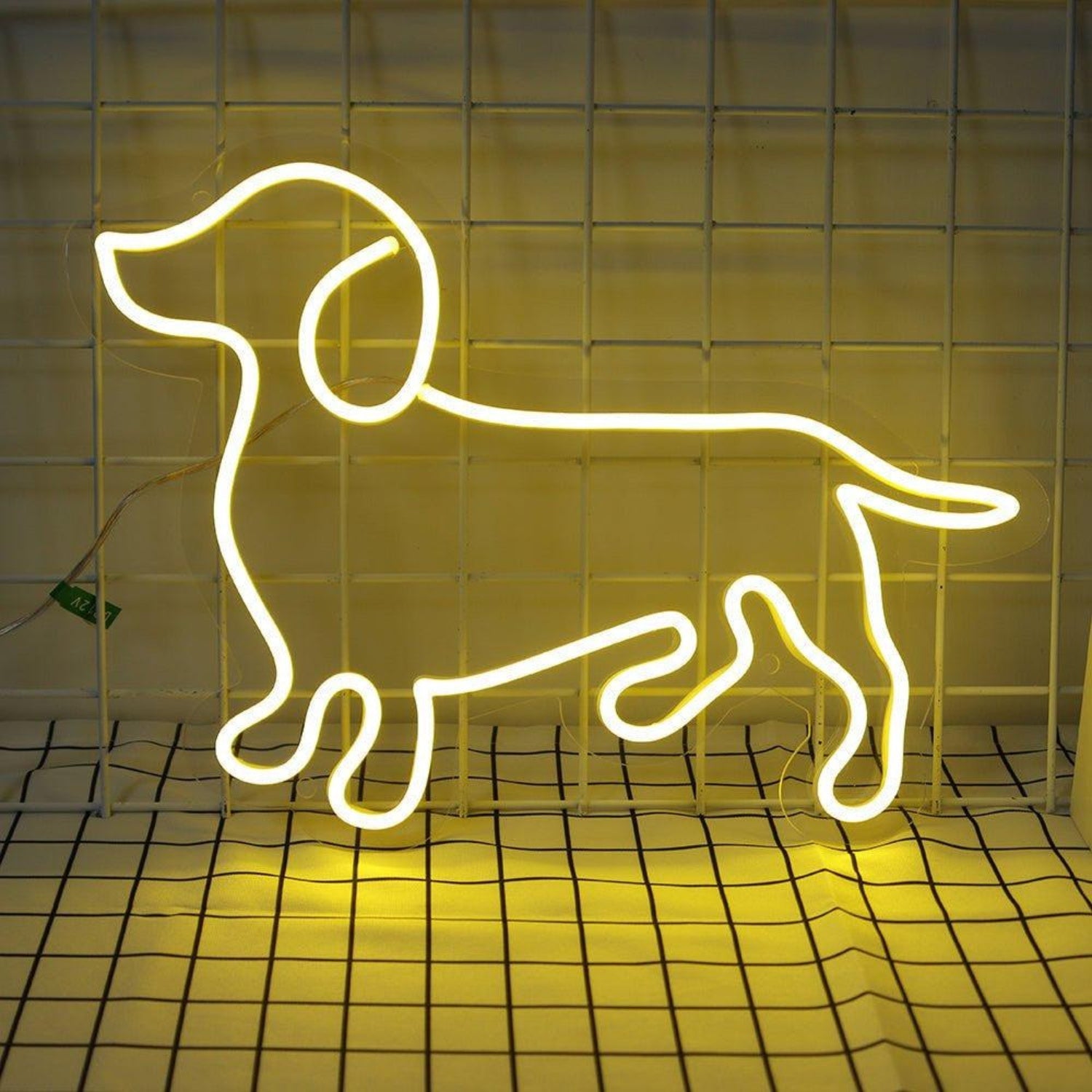 Yellow Dachshund Silhouette Led Neon Sign For Home Pet Store Decor | Shineneon