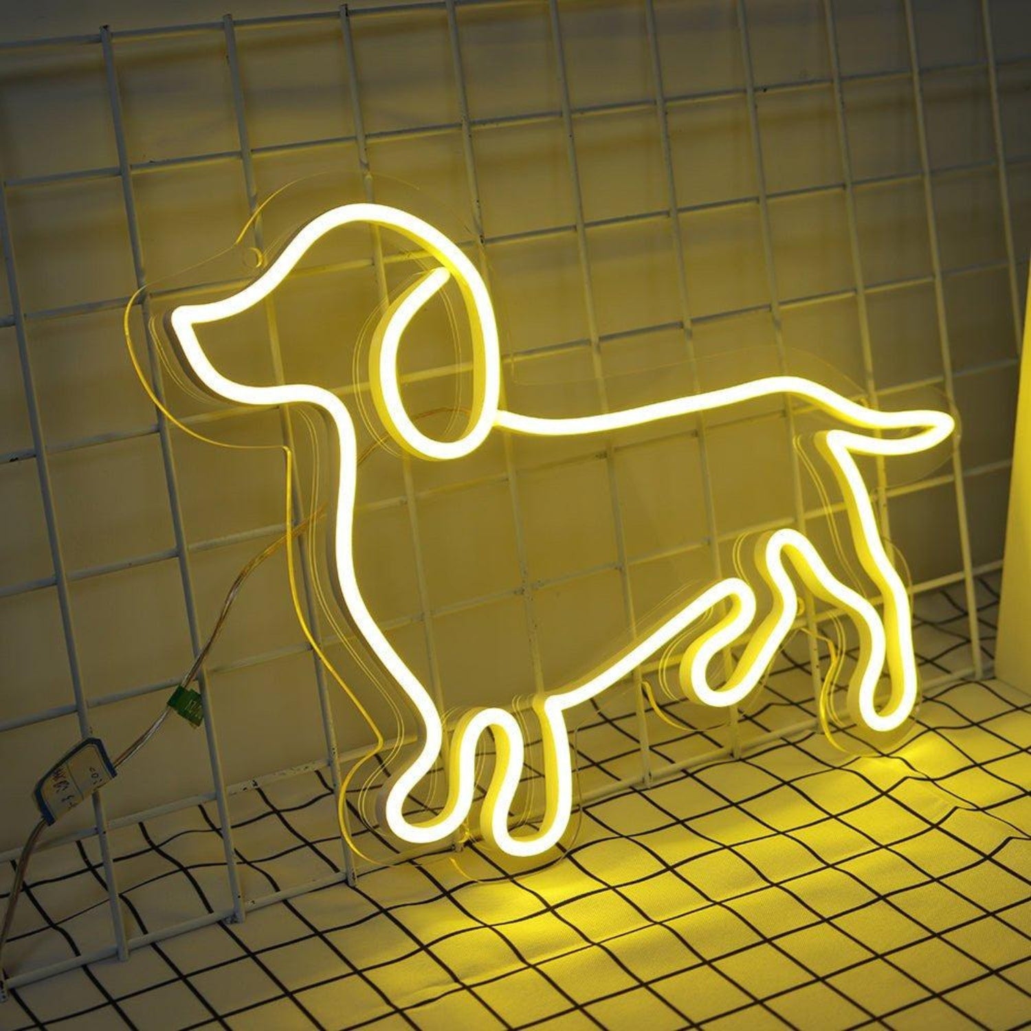 Yellow Dachshund Silhouette Led Neon Sign For Home Pet Store Decor | Shineneon
