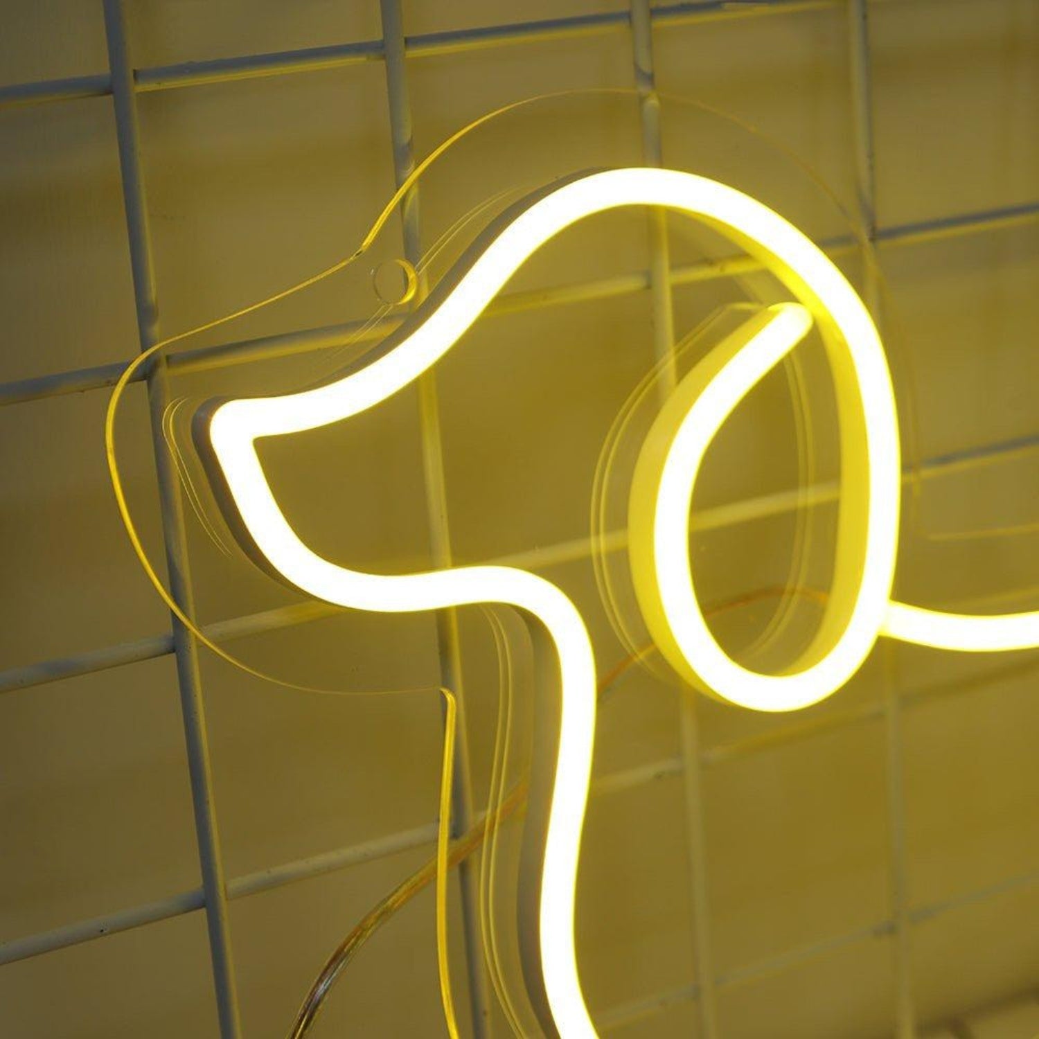 Yellow Dachshund Silhouette Led Neon Sign For Home Pet Store Decor | Shineneon