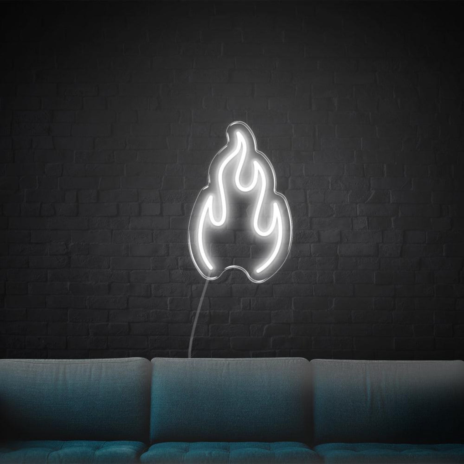 Yellow Fire Flame Led Neon Sign For Home Bar Cafe Indoor Wall Decor | Shineneon
