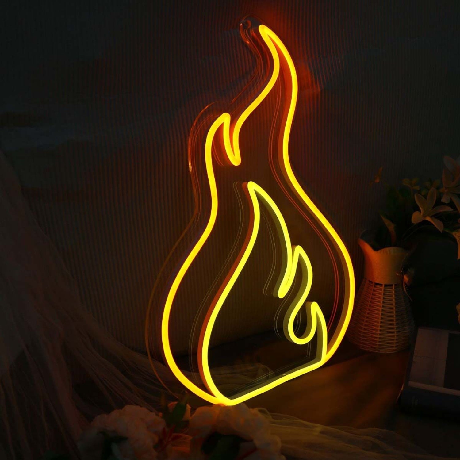 Yellow Flame Led Neon Sign - Shineneon