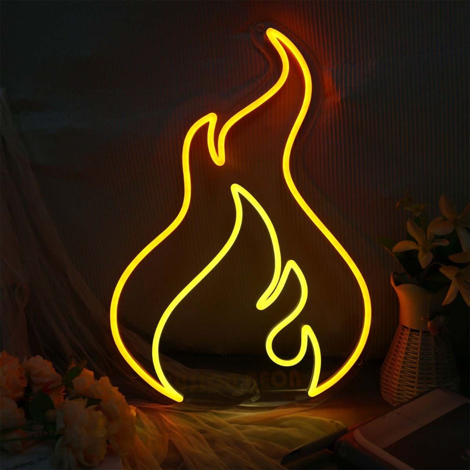 Yellow Flame Led Neon Sign - Shineneon