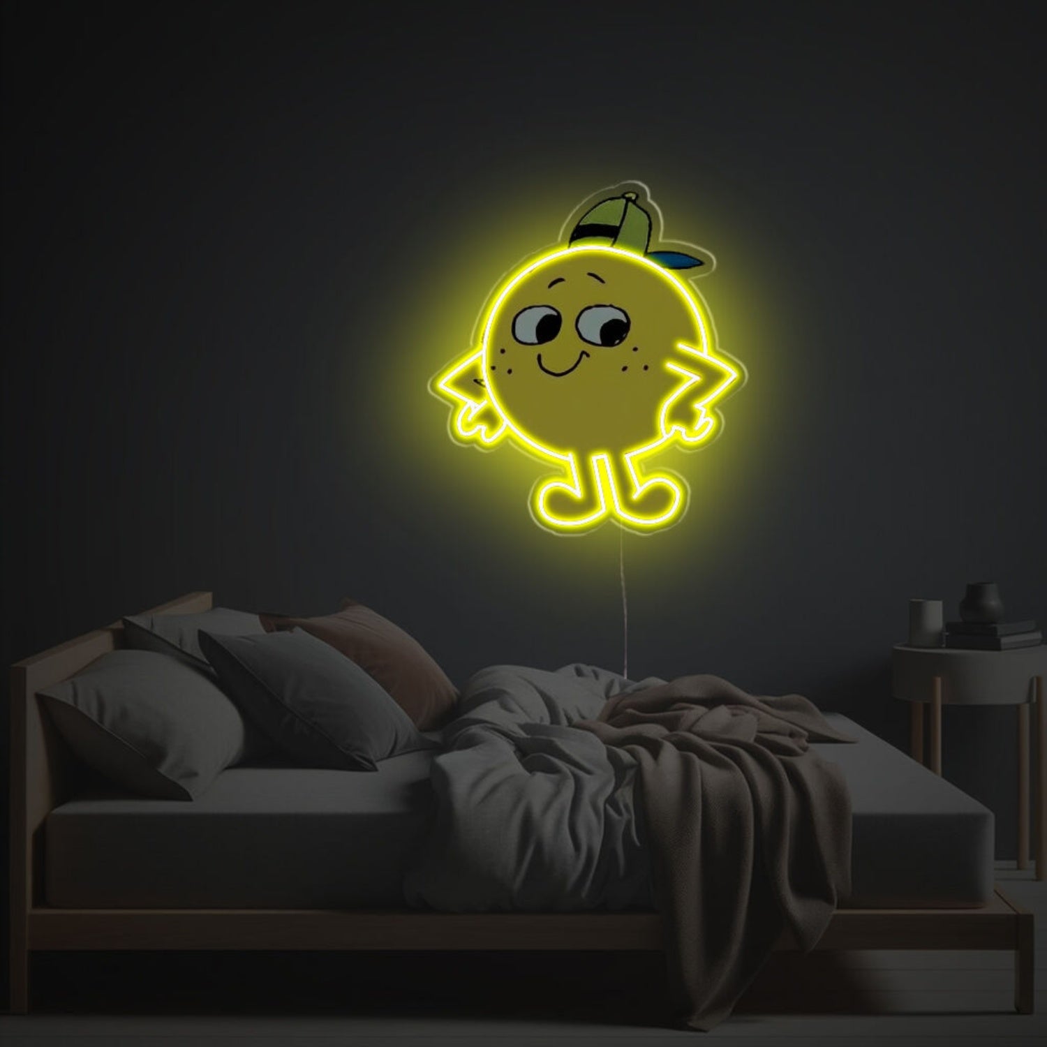 Yellow Guy With Cap Led Neon Acrylic Artwork | Shineneon