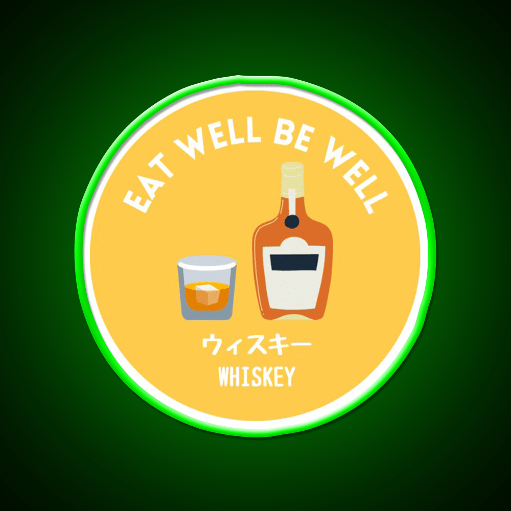 Yellow Japanese Alcohol Whiskey Liqour Food Snack Food Led Neon Sign Rgb Color - Shineneon