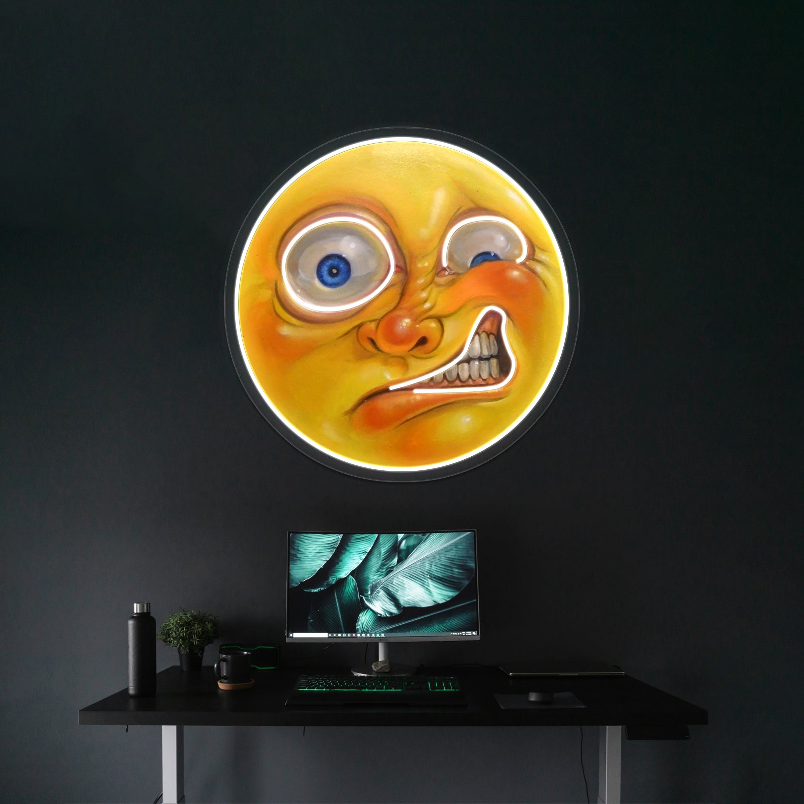 Yellow Jelly Head Artwork Led Neon Signs | Shineneon