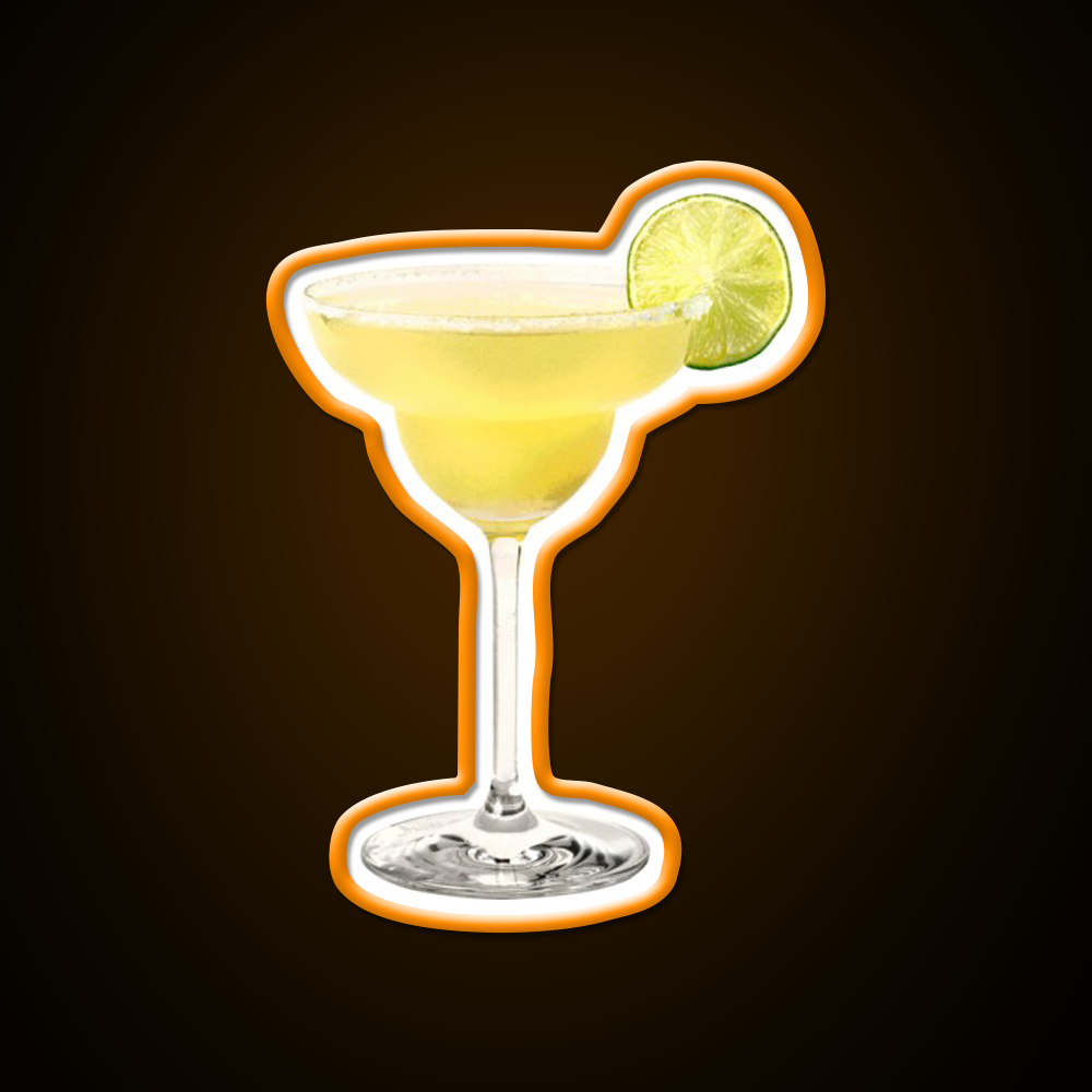Yellow Margarita Cocktail Bar Decor Led Neon Sign Rgb Color - LED neon sign view 6
