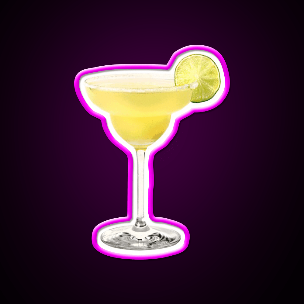 Yellow Margarita Cocktail Bar Decor Led Neon Sign Rgb Color - Shineneon