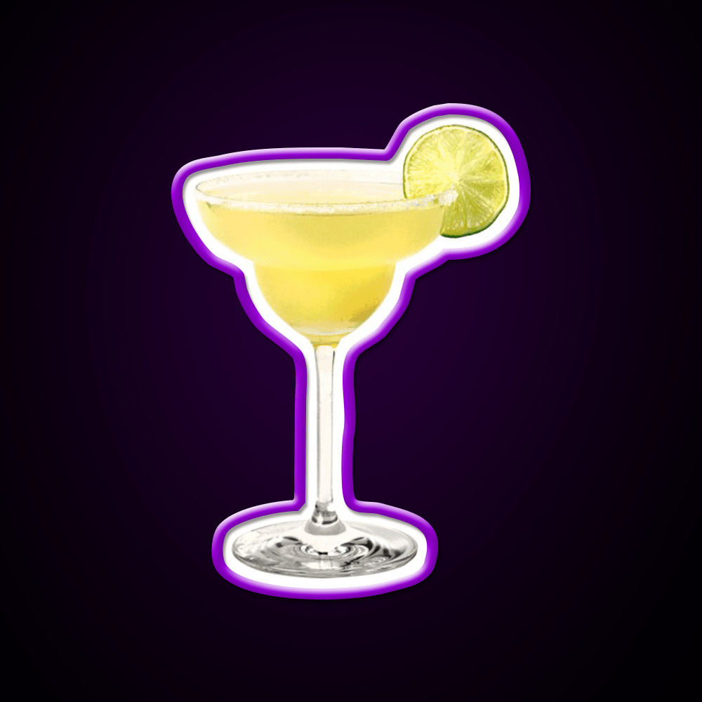 Yellow Margarita Cocktail Bar Decor Led Neon Sign Rgb Color - Shineneon