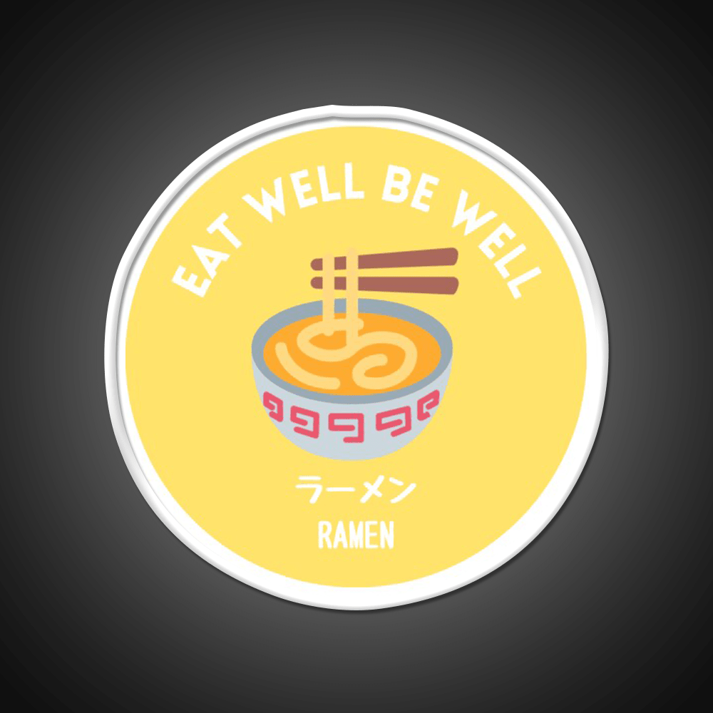 Yellow Noodle Bowl Ramen Japanese Street Food Snack Food Led Neon Sign Rgb Color - Shineneon