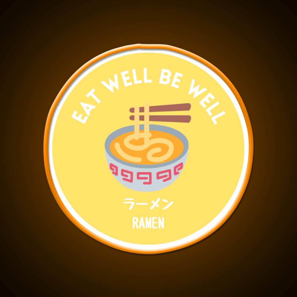 Yellow Noodle Bowl Ramen Japanese Street Food Snack Food Led Neon Sign Rgb Color - Shineneon