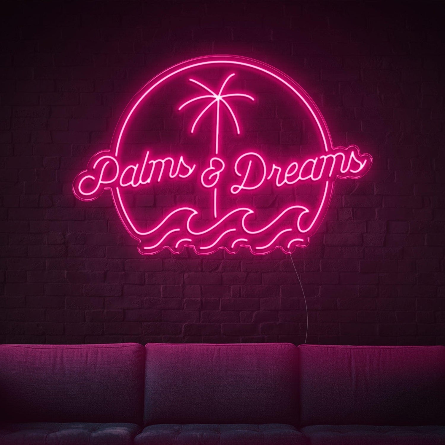 Yellow Palms Dreams Led Neon Sign For Tropical Indoor Decor | Shineneon