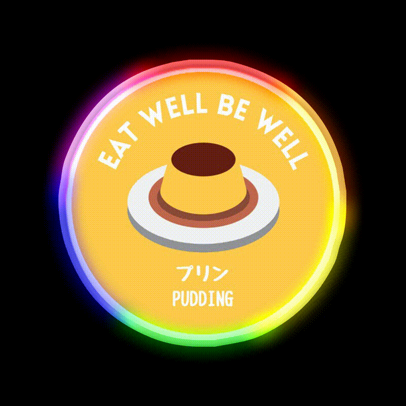 Yellow Pudding Japanese Cafe Food Dessert Snack Food Led Neon Sign Rgb Color