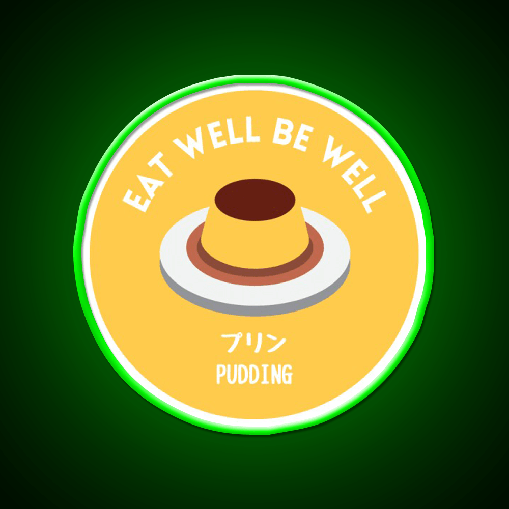 Yellow Pudding Japanese Cafe Food Dessert Snack Food Led Neon Sign Rgb Color - Shineneon