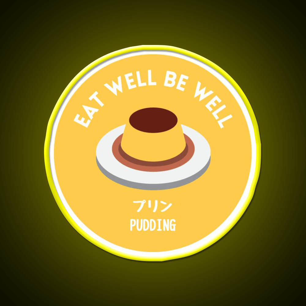 Yellow Pudding Japanese Cafe Food Dessert Snack Food Led Neon Sign Rgb Color - Shineneon