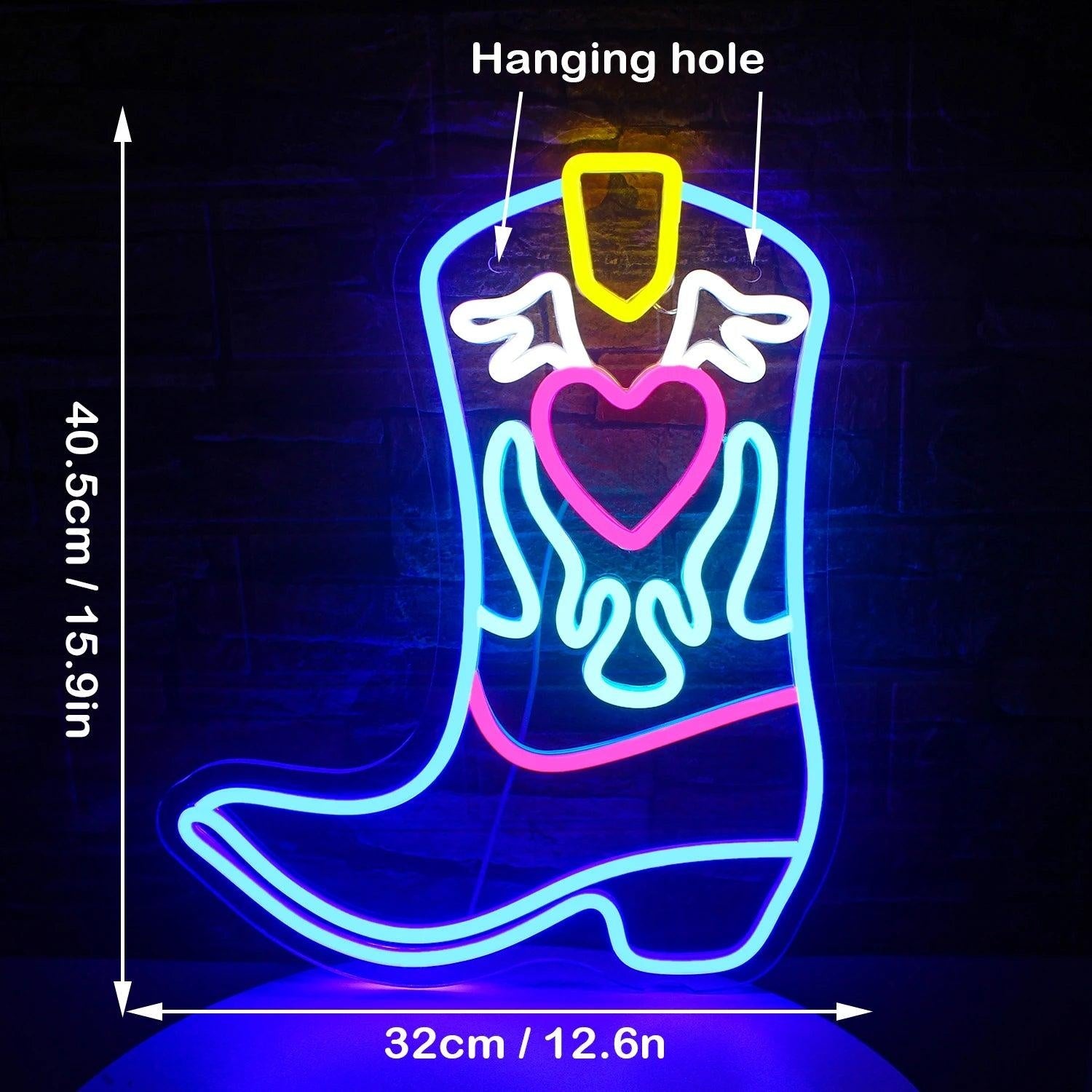Cowboy Boot Mini LED Neon Sign | Shineneon
