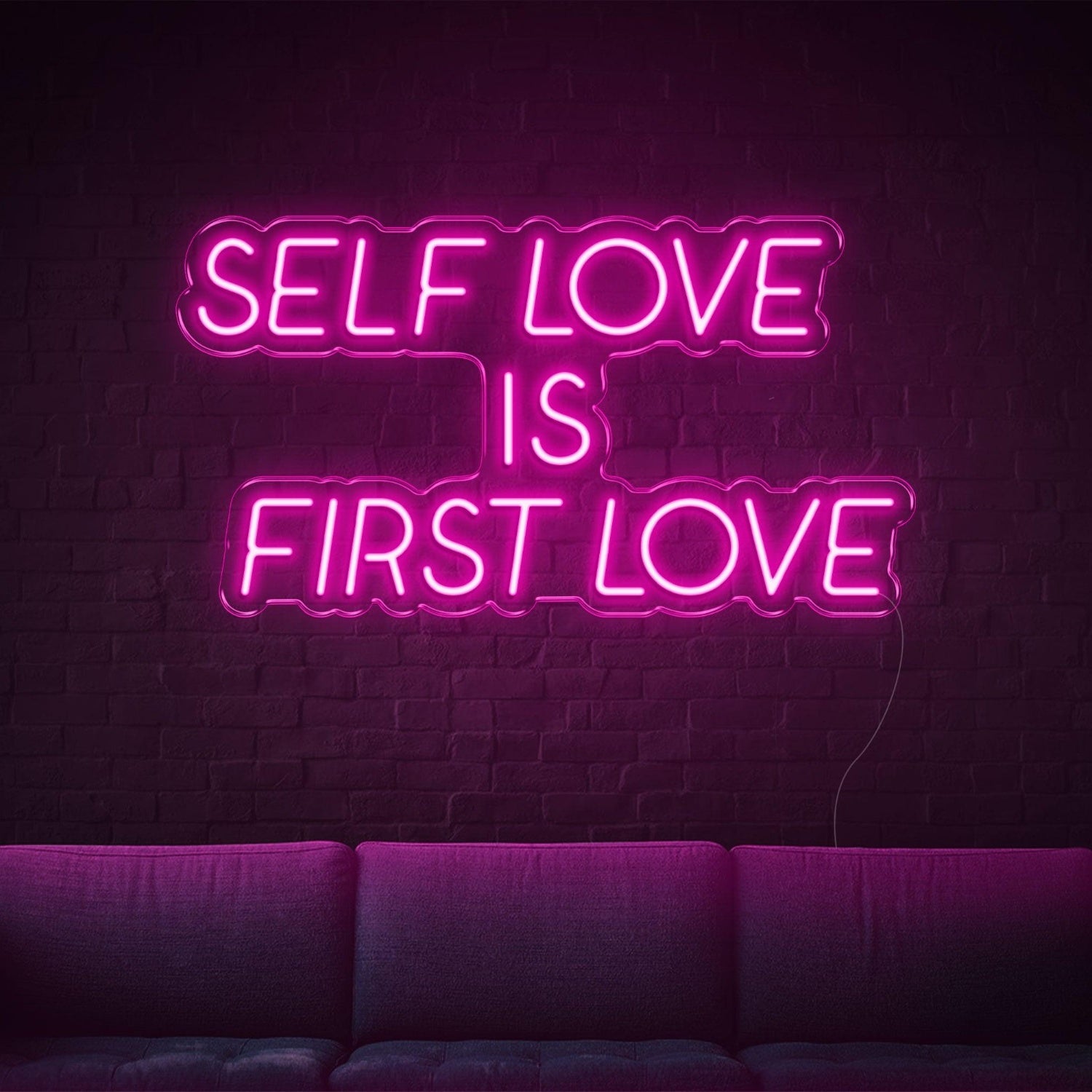 Yellow Self Love Is First Love Led Neon Sign For Indoor Home Decor | Shineneon