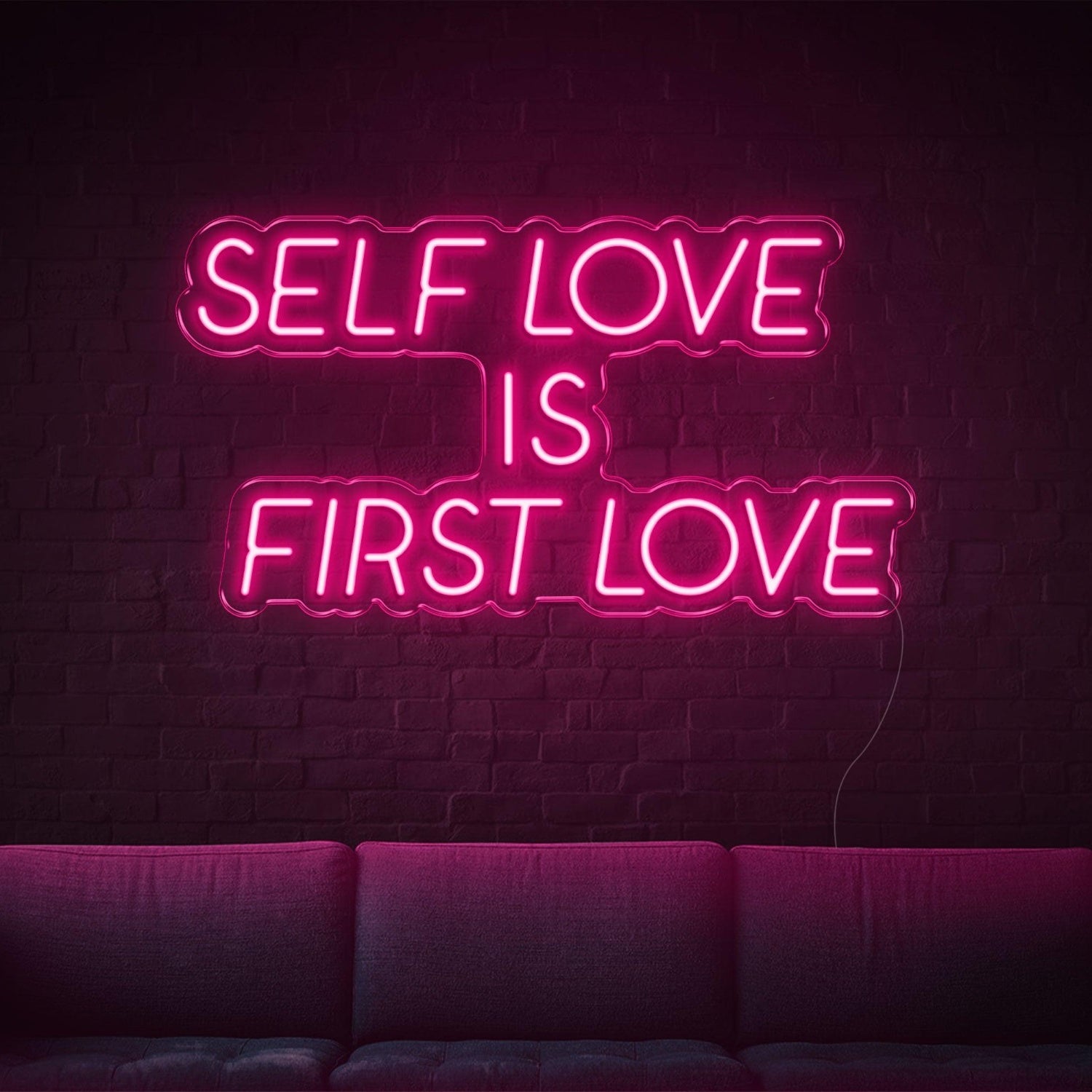 Yellow Self Love Is First Love Led Neon Sign For Indoor Home Decor | Shineneon