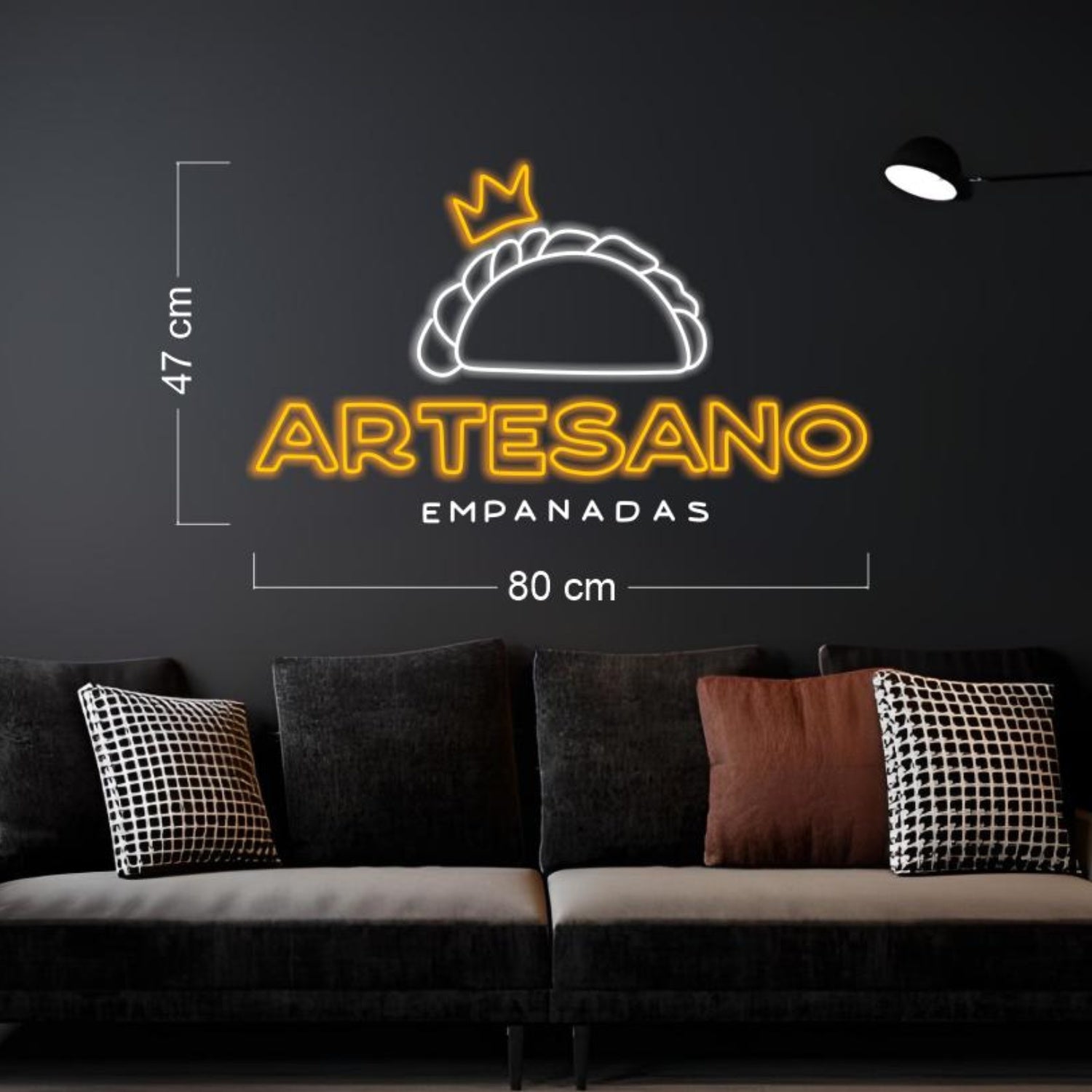 Yellow White Crown Empanada Artesano Led Neon Sign For Restaurant Cafe Decor | Shineneon