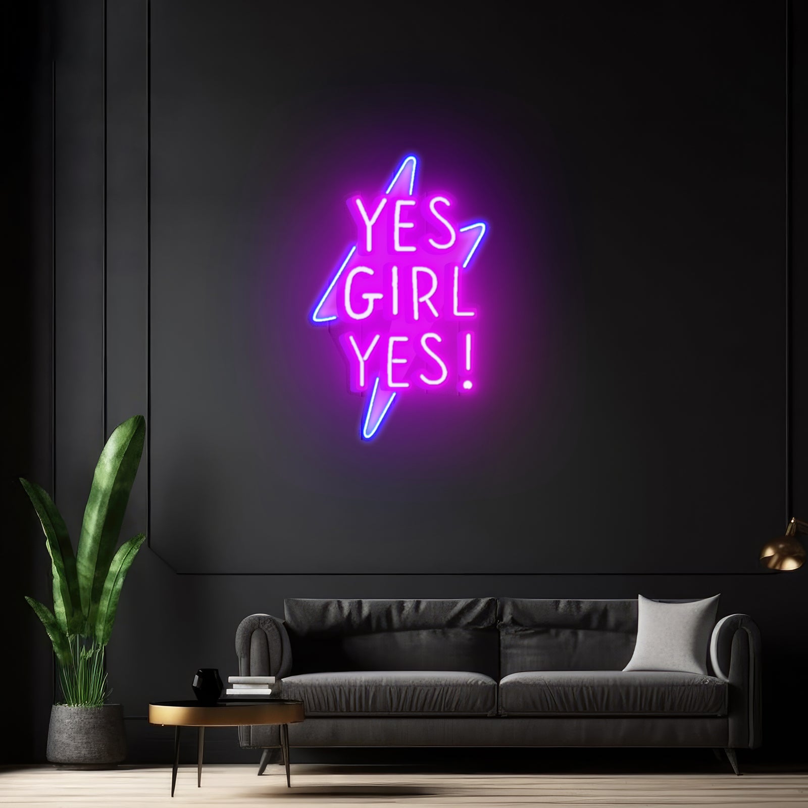 Yes Girl Yes Led Neon Acrylic Artwork For Sale