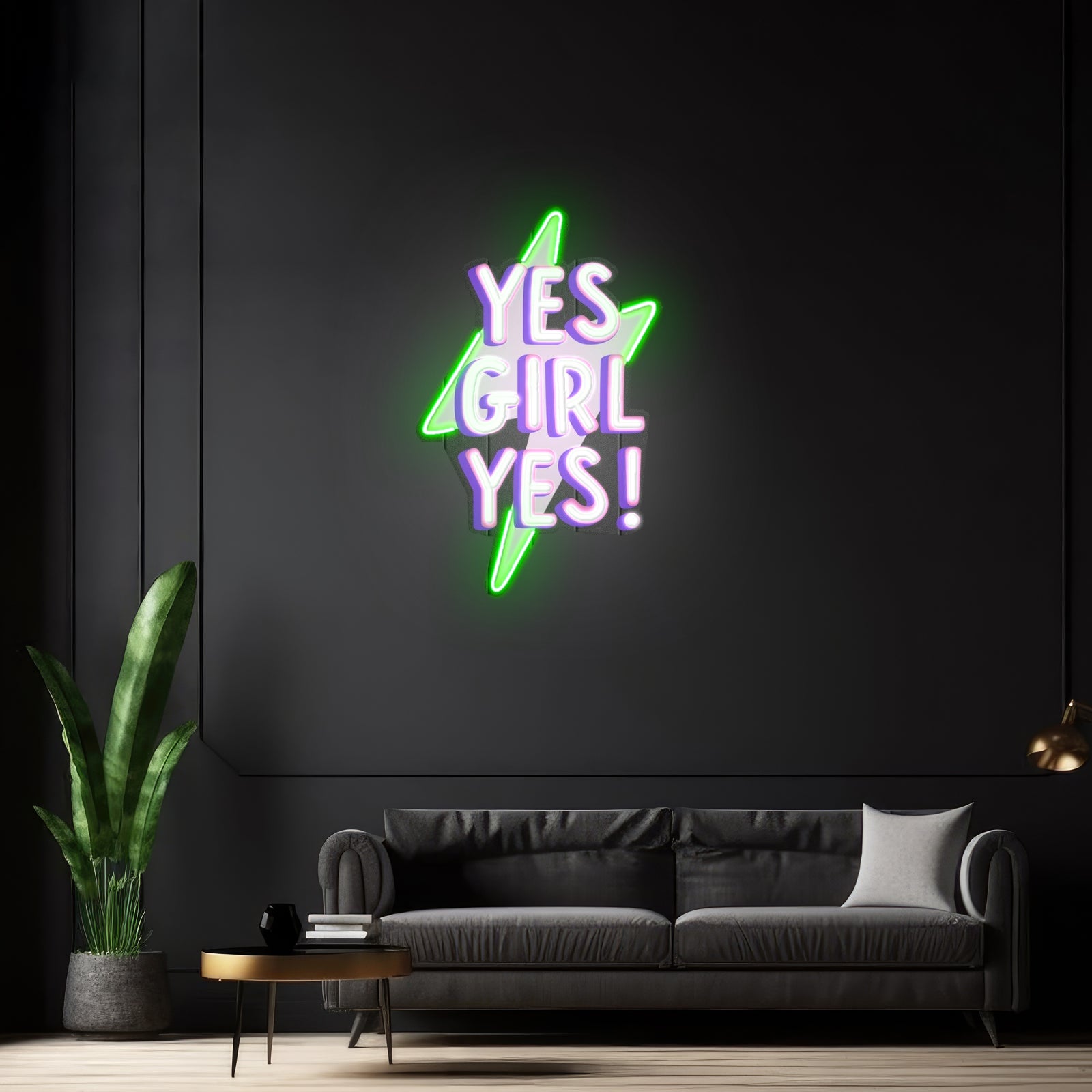 Yes Girl Yes Led Neon Acrylic Artwork For Sale