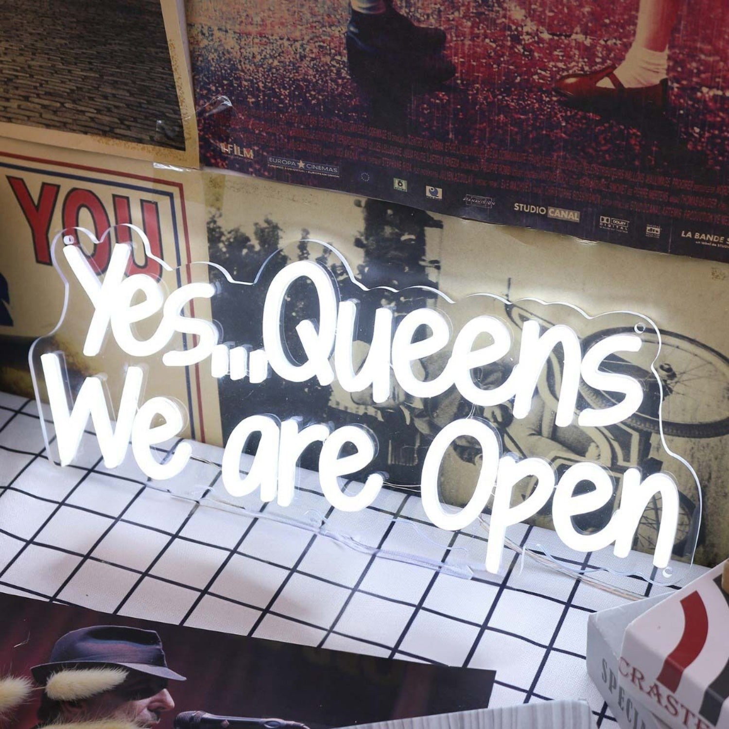 Yes Queens We Are Open White Led Neon Sign | Shineneon