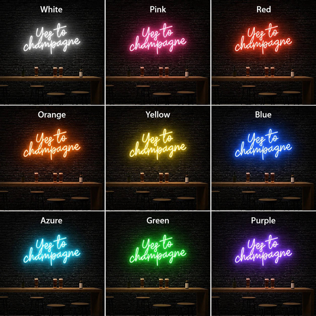 Yes To Champagne LED Neon Sign - Shineneon