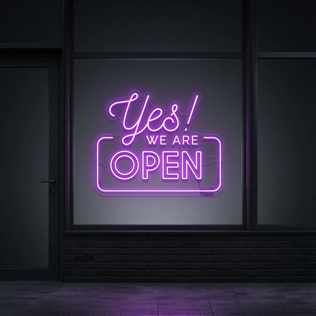 Yes We Are Open Business LED Neon Sign - 02 High-Converting Product Image