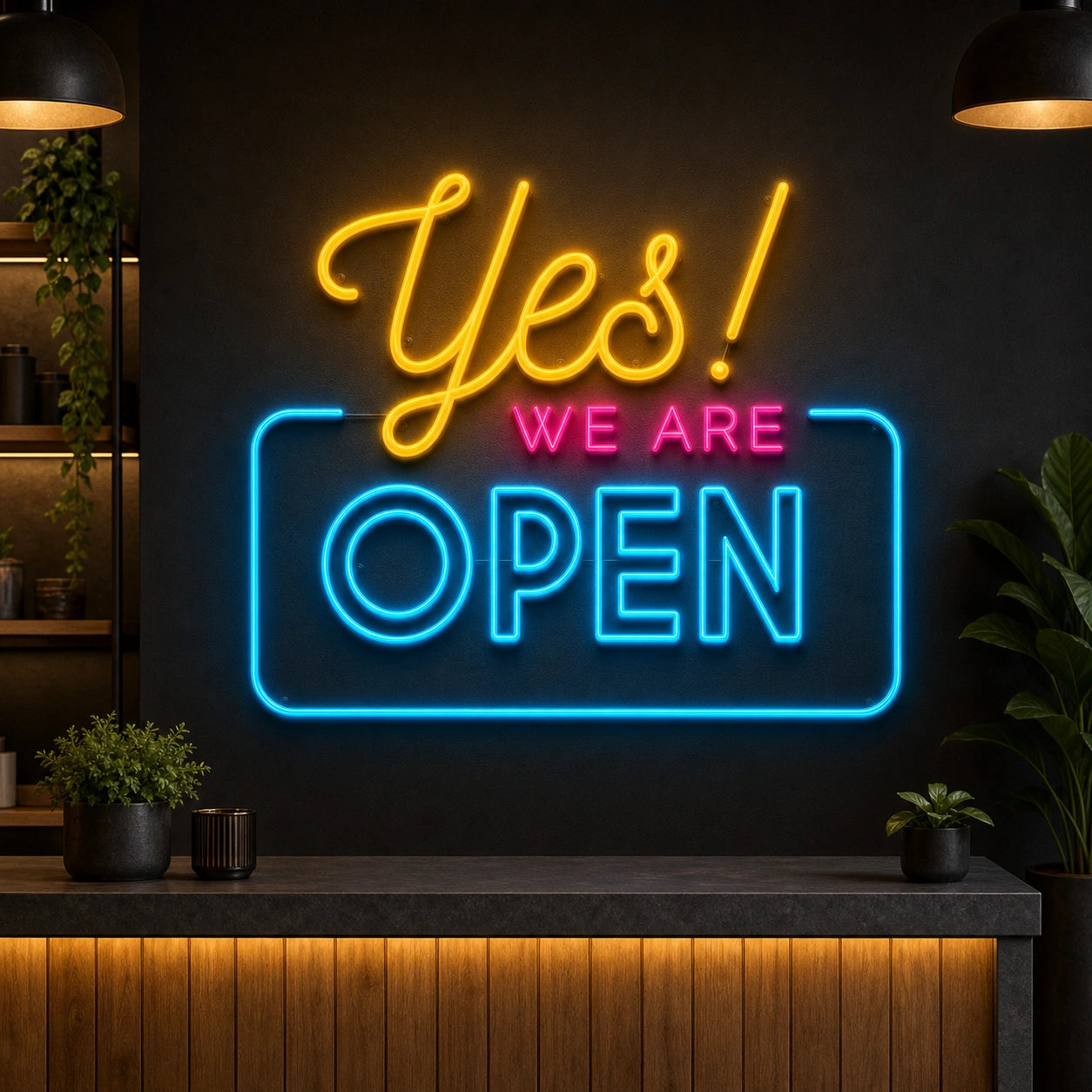 Yes We Are Open LED Neon Sign high-converting product image