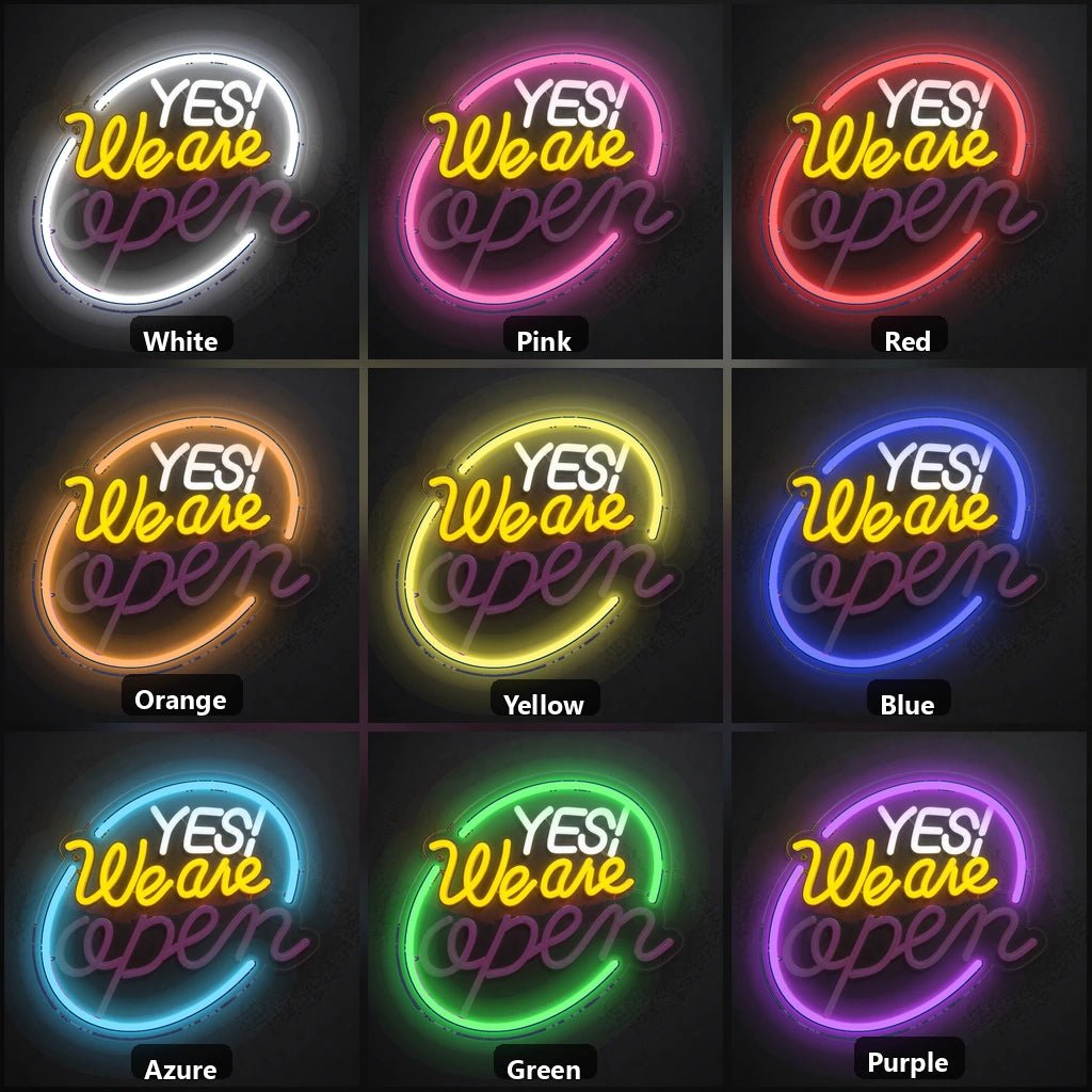Yes We Are Open Wall Art LED Neon Sign - Shineneon