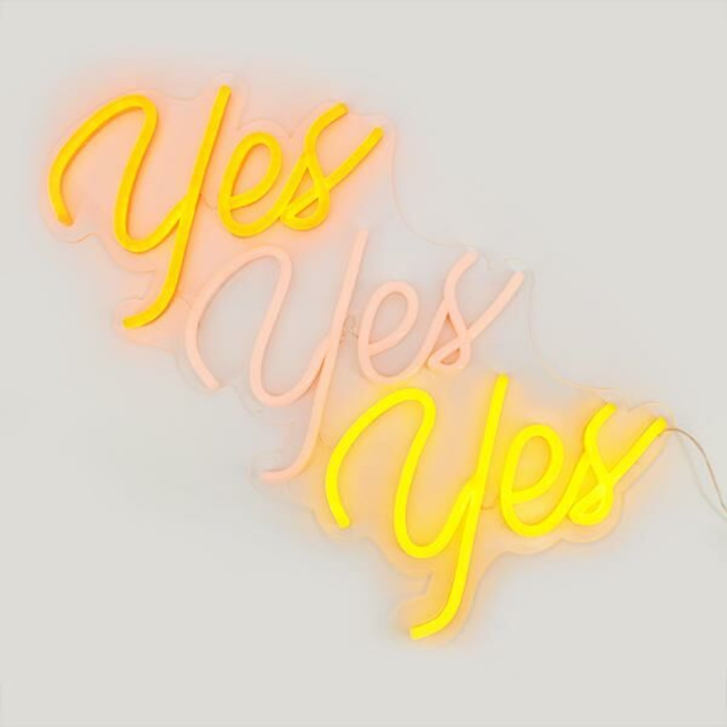 Yes Yes Yes Led Neon Sign For Positive And Affirmative Spaces - Shineneon