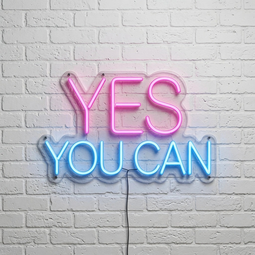 Yes You Can LED Neon Sign Wall Decor - 01 Original Product Image
