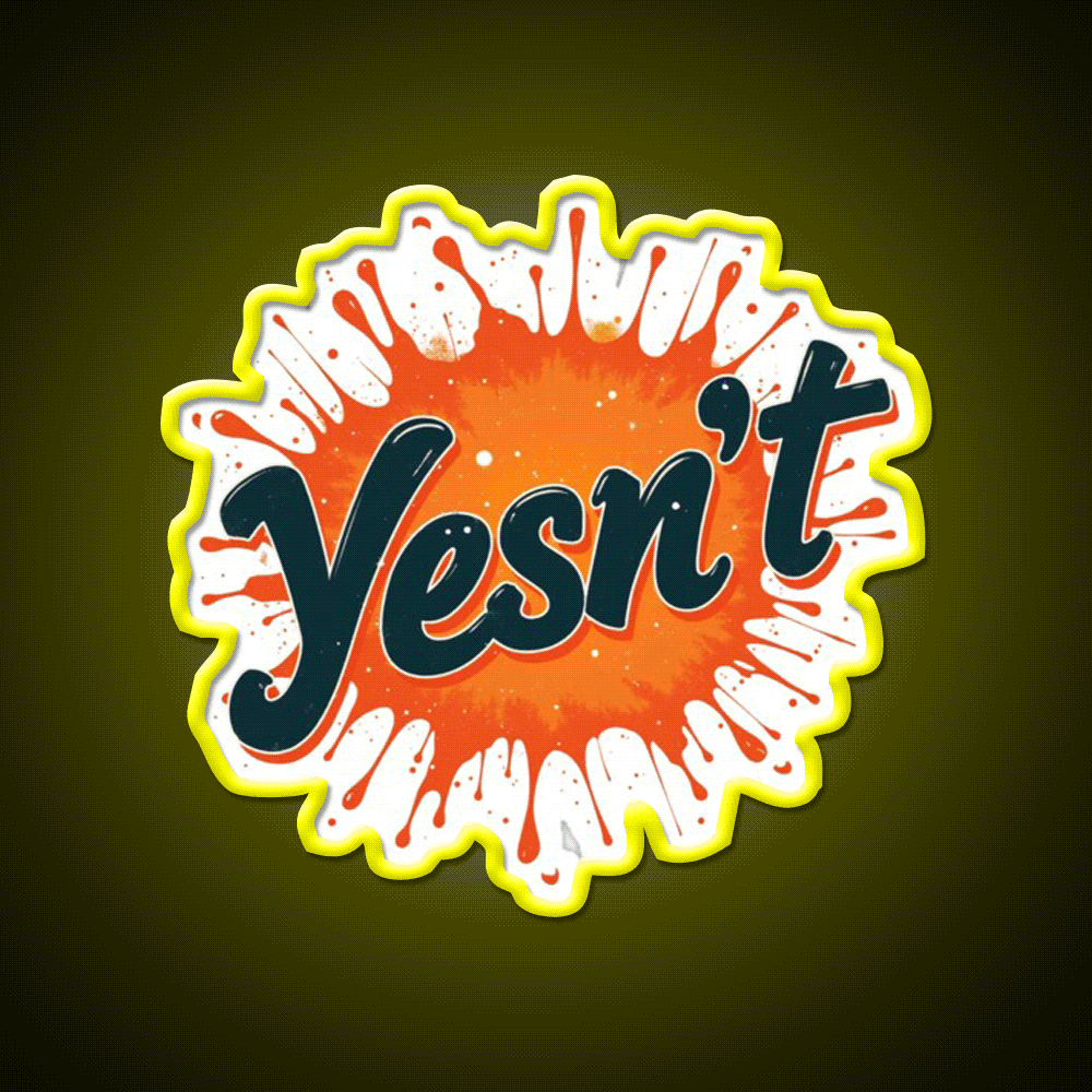 Yesnt Party Drink Tequila Led Neon Sign Rgb Color - Custom LED neon sign front view