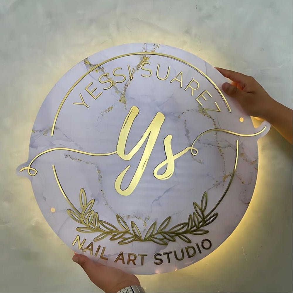 Yessi Suarez Nail Art Studio Acrylic Business Logo Sign - Shineneon