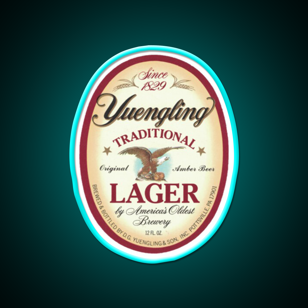 Yeungling Beer Bar Decor Led Neon Sign Rgb Color - Size and dimension reference