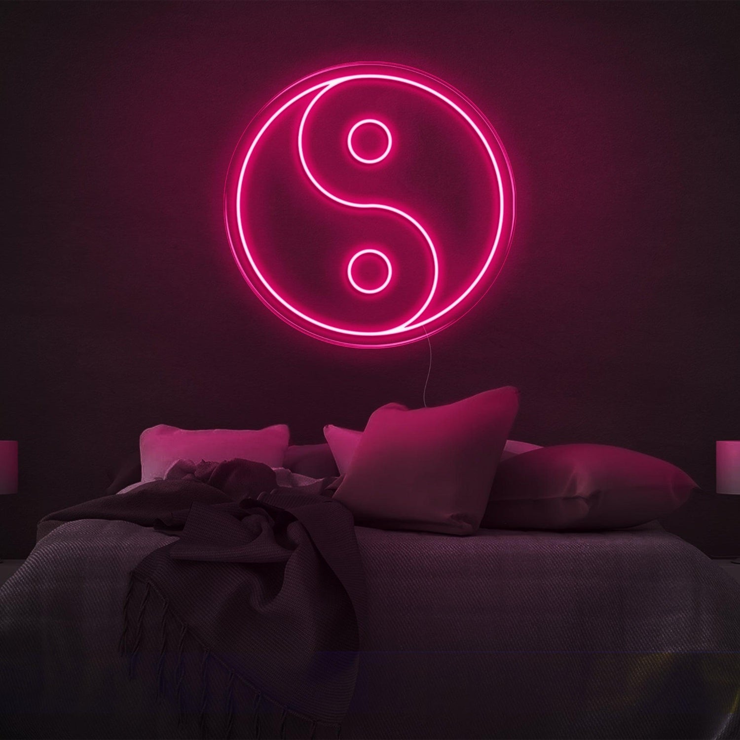 Yin Yang Blue Outline Led Neon Sign For Bedroom Wall Decor | Shineneon